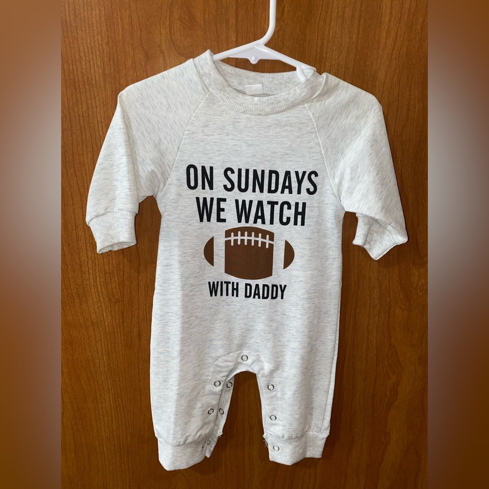 Kids Football Print One Piece Footie